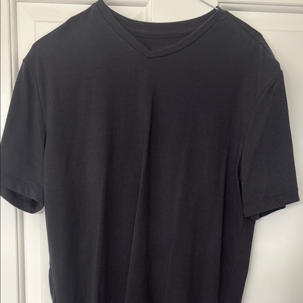 Black V-Neck Men's Shirt